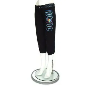 AC/DC | Pants & Jumpsuits | Acdc Black Metallic Lettering Lightning ...